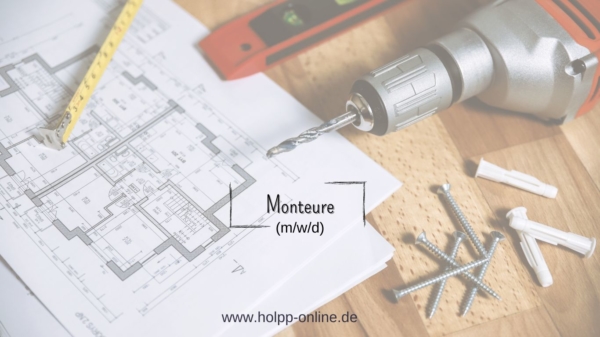 Monteure - Bauplan, Werkzeug